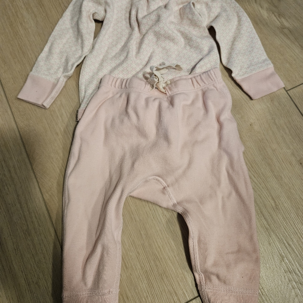 Organic Cotton Heart Pants And Onesie
